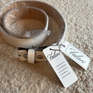 Falari white leather Belt